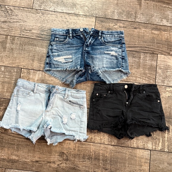 Other - Lot of girls size 12  Denim Shorts - Blue, Light Blue, and Black